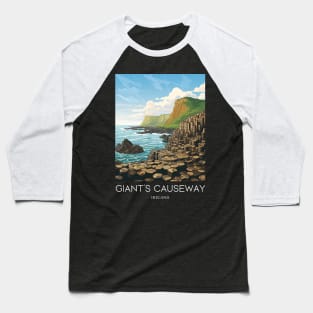 A Pop Art Travel Print of the Giant´s Causeway - Ireland Baseball T-Shirt